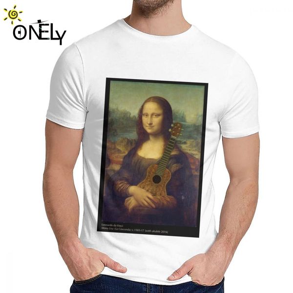 

summer man t shirt mona lisa guitar great o-neck harajuku streetwear tee shirt