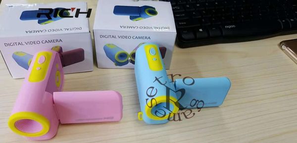

dhl 10pcs / серия 2-дюймовый экран hd детский цифровой фотоаппарат головоломки цветная камера dv мультфильм дети видеомагнитофон