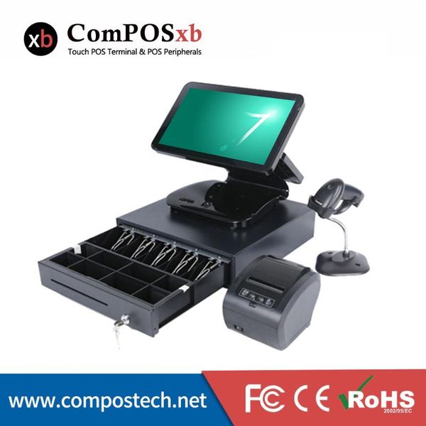 

a whole set windows tablet possystems 15.6+11.6inch dual screen terminal touch point of sale system