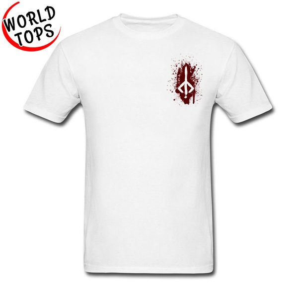 

встроенная футболка мужская crew neck коротким рукавом чистый хлопок streetwear футболки hunters rune символ тройники slim fit рубашки топы