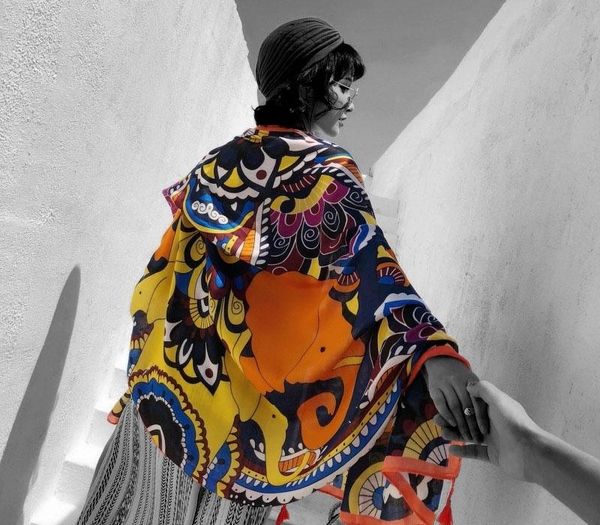 

этнический шарф женщины осень зима мексика стиль vintage design long print head шарф шаль travel cape wrap, Blue;gray