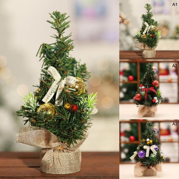 

20*12cm mini christmas tree home living room artificial table decoration ornaments christmas festival tree decor