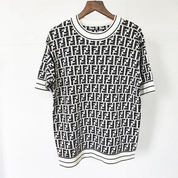 

woman designer luxury clothes sweater autumn women's sweater embroidery flowers round long-sleeved knit f letter sweaters, Black