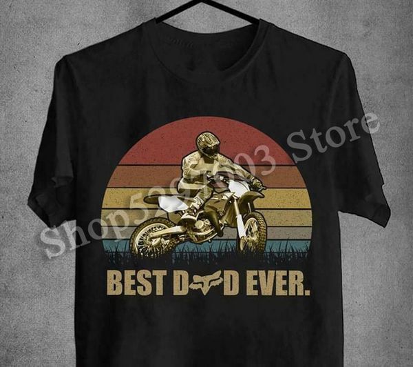 

ретро мотокросс лучший папа когда-либо tshirt men black m - 3xl street tee shirt