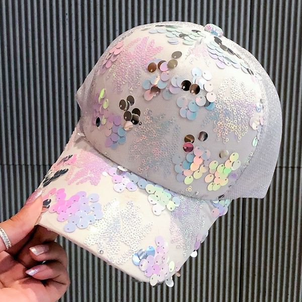 

новые поступления time-limited конструкторы осень и лето корейский стиль тонкий casquette новый геометрическая sequined mesh hat женский sum, Blue;gray