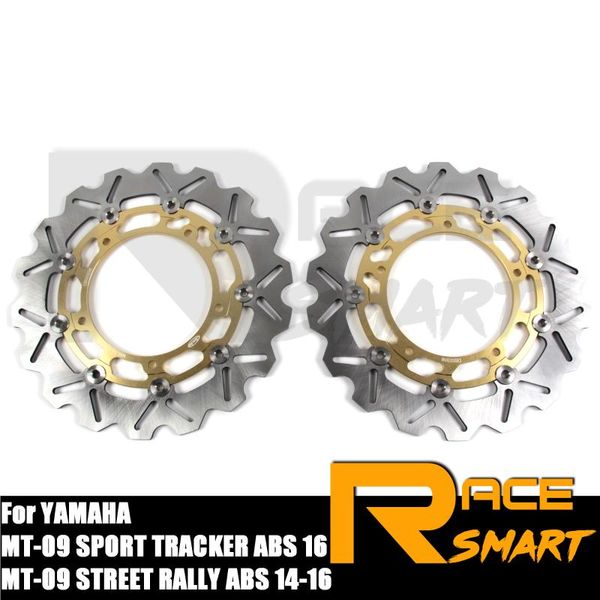 

front brake discs rotors for mt-09 sport tracker abs 2020 motorcycle cnc brake disks mt09 street rally abs 2014 2020 gold