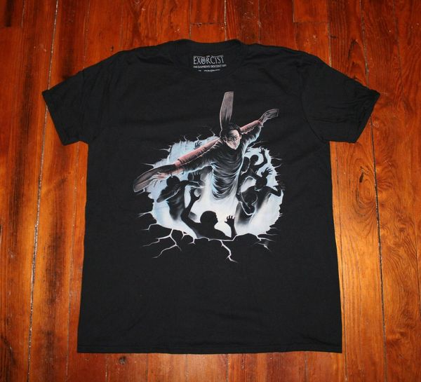 

the exorcist iii damien's descent fright rags t shirt large 2014 rare horror dvd