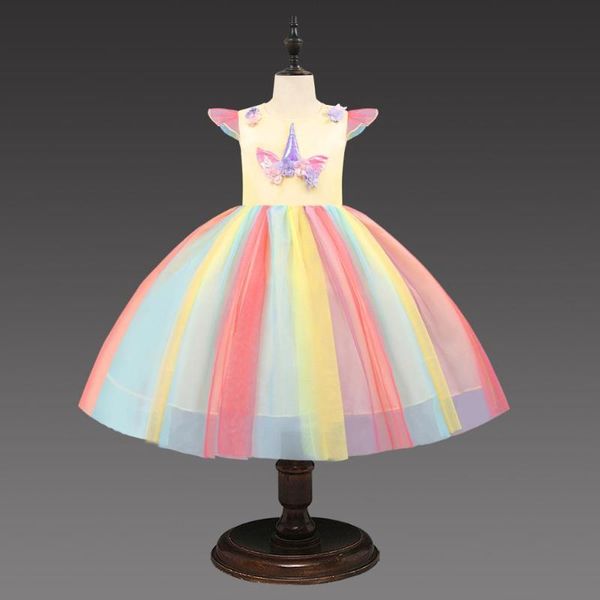 

dress children's clothing amazon children's dress western style wedding princess net yarn christmas, Red;yellow