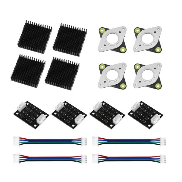 

nema 17 stepper motor bundle kit, smoothers +vibration dampers +heatsinks +connecting wires for 3d printer