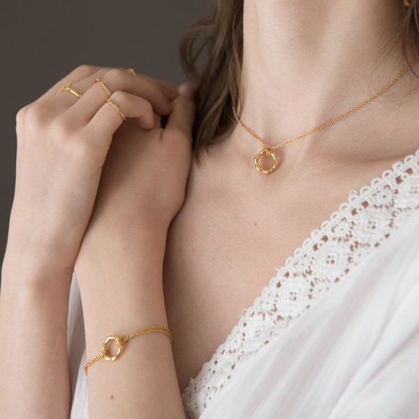 

chains necklace bracelet female ins celebrity contracted collarbone chain women gold pendant party fashion jewelry, Silver
