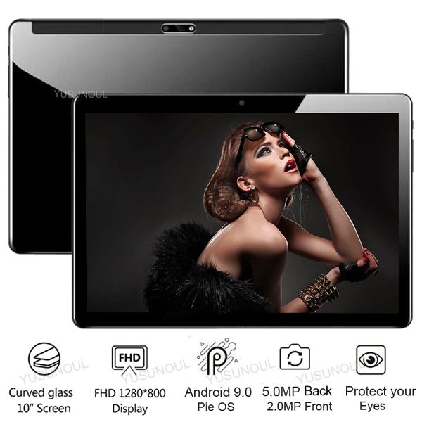 

10 inch tablet 1280*800 resolution android 9.0 pie dual cameras rear pixel 5.0mp 32gb rom 2.5d tempered glass tablet