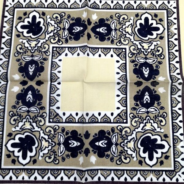 

55cm*55cm cotton scarf square paisley head scarf women men hip hop bicycle bandana motorcycle bandanas headwear scarves hijab bbydwe, Black