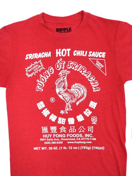 

siracha (small) t-shirt huy fong foods red heather official new