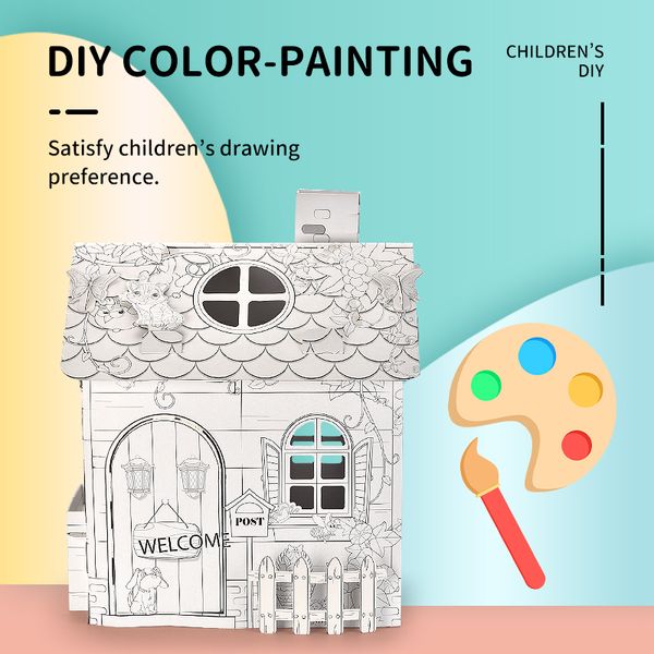 

kid toys graffiti toys the countryside villa diy children drawing toy 2020 sell gift of the baby