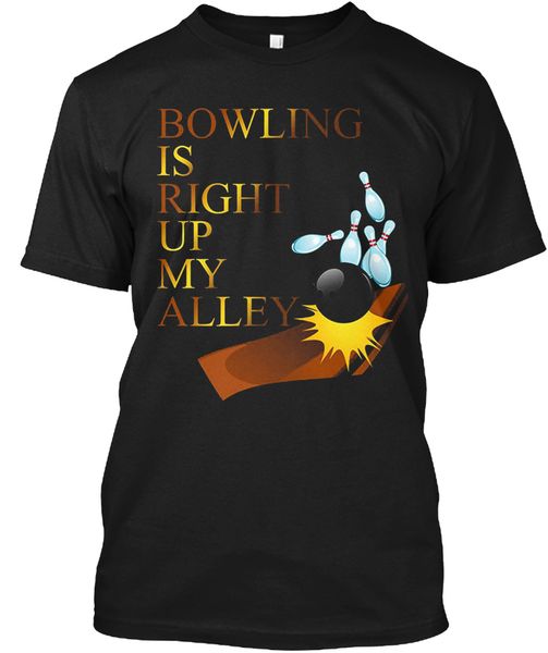 

bowling alley funny bowler team gift popular tagless tee t-shirt100% cotton casual printing short sleeve men t shirt o-neck