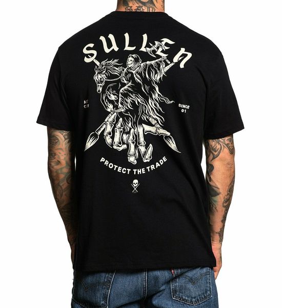 

угрюмый mens дес с коротким рукавом футболка black tee футболки татуированная одежда