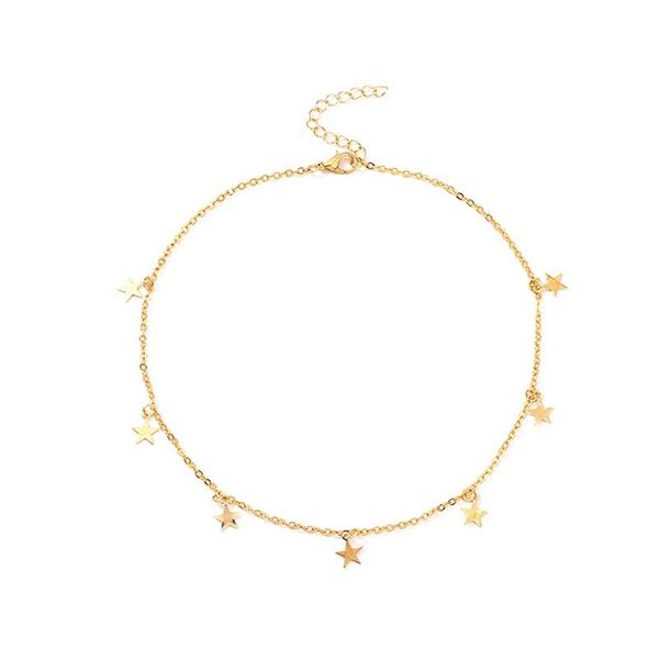 

2020 lady necklace titanium steel peach heart star gold necklace women choker necklaces pendants femme chain jewelry gifts a50, Golden;silver