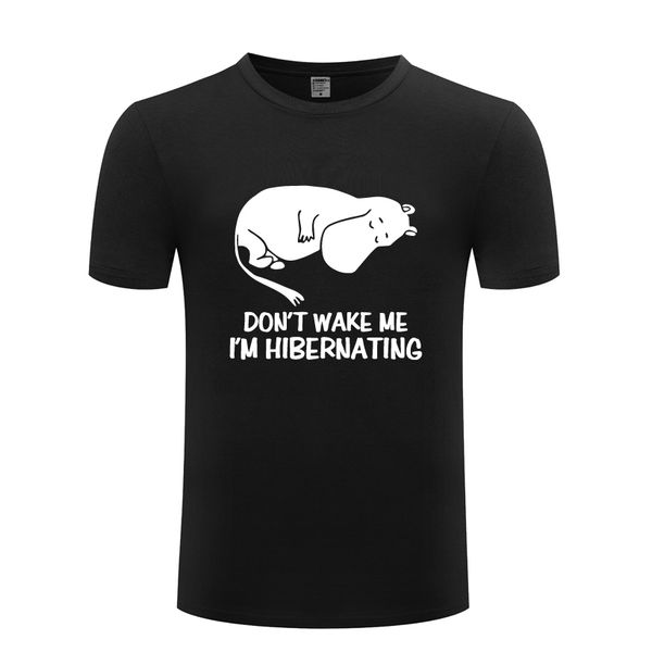 

hippo hibernating cartoon anime creative men's t-shirt t shirt men 2018 new short sleeve o neck cotton casual tee