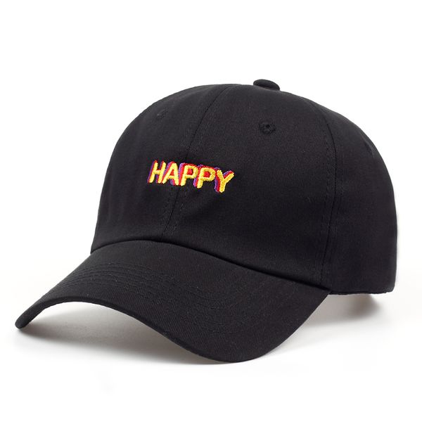 

ball caps 2021 slouch happy text logo dad hat adjustable curved bill baseball cap strapback nwt, Blue;gray