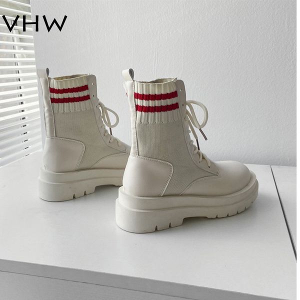 

women ankle boots 2020 autumn female fashion platform shoe short boots women black white british style lace up woven ankle