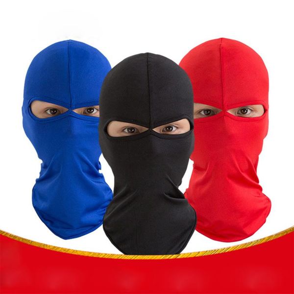 

2020 face protection siamese keep warm beanie autumn winter solid color cycling windproof ski cap masked hat skullies black red