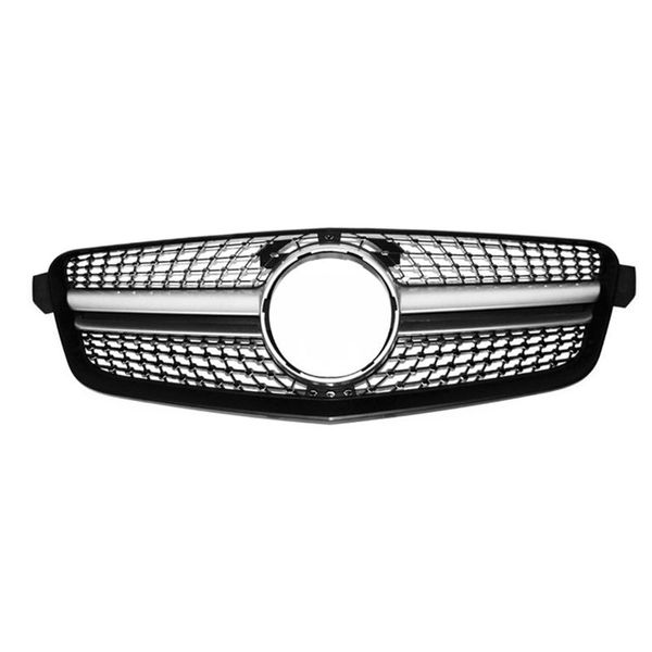 Para Classe W212 Diamond Grille ABS Material Kidney Grill 2010-2013 Racing Racing Grelhados Front Bumper