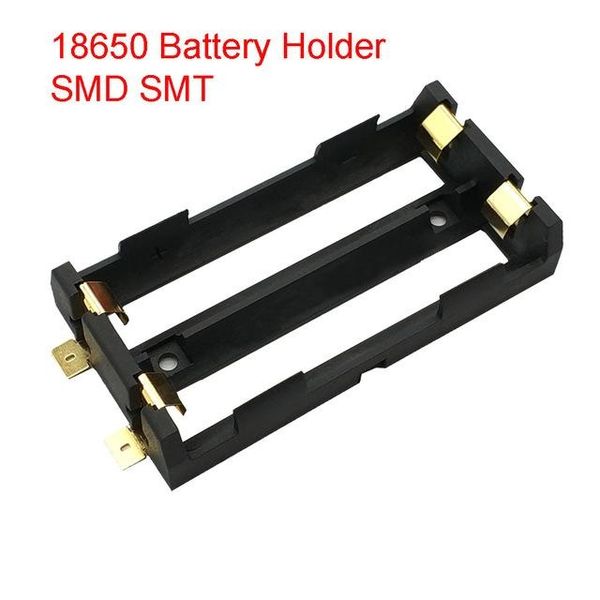 

storage boxes 2 x 18650 battery holder smd smt battery box with bronze pins