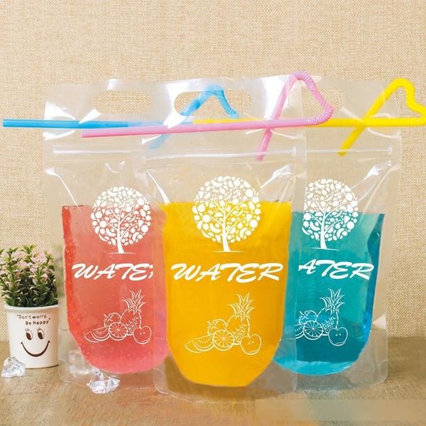 

handhole water bag drink pouches resealable bags fruit tree self supporting packaging storage disposable clear drinkware 0 19rj b2