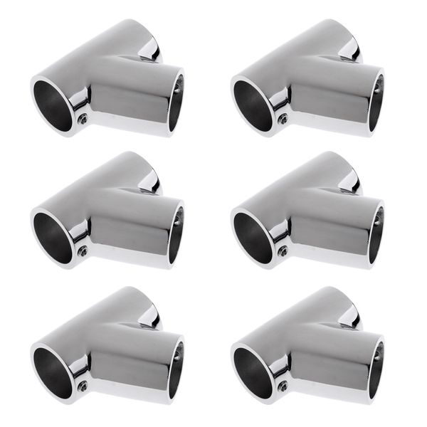 

6x 316 stainless steel bow & boat hand rail 60 degree tee fitting 7/8