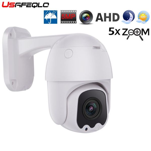 

usafeqlo ahd5mp 5x mini ptz dome camera 5mp 5x ahd camera 30m ir outdoor cctv support rs485 coaxial control function