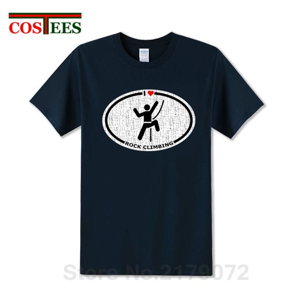 

distressed style i heart rock climbing t shirt men i love rock climbing t-shirts retro rock climber tee shirt 2020 design