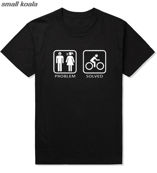 

new summer style problem solved funny t shirt men casual short sleeve superbike racer road t-shirt