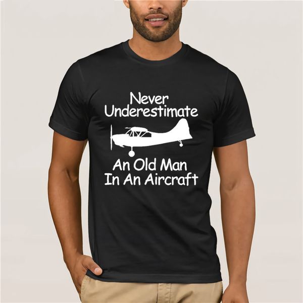 

никогда недооценка старики в самолете тенниска самолет tshirt мужского смешного plane tshirt подарок для пилотных рубашек с