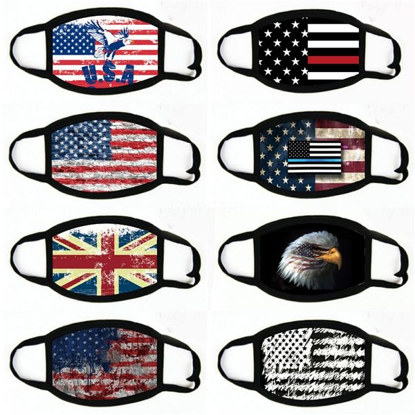 

america national flag mascarilla printingface mask funnywashable good#804, Black
