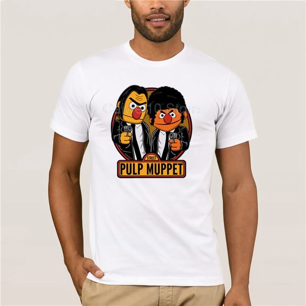 

men printing short sleeve tshirt trend pulp fiction pulp muppet street tee male 100% cotton men's sportswear t-shirts