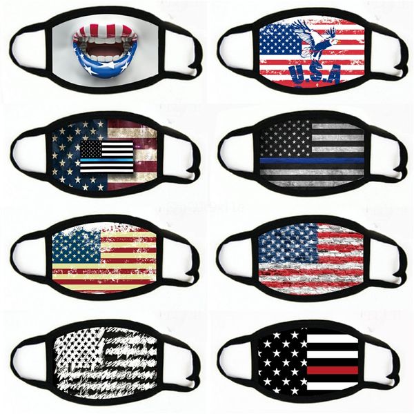 

protective full face mask baseball donald usa flags outdoor anti-spray windproof masks adjustable hats remove#257, Black