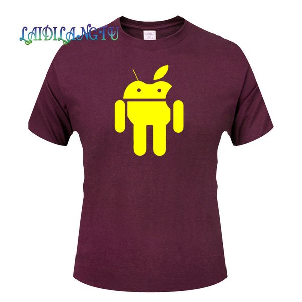 

sell android robot apple humor printed funny tee cute cotton cool tshirt lovely summer costume t-shirt