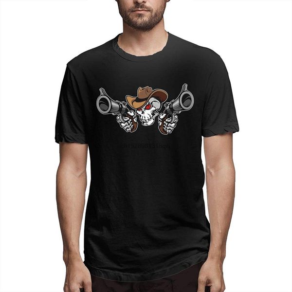 

cz skull cowboy прицеливание пушки с коротким рукавом футболки