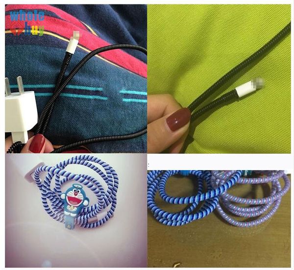 1000 teile/los Kabelschutz USB Lade Datenleitung Kabel schützen seil Draht Kabel Schutz Für ladekabel veranstalter 0,5 m