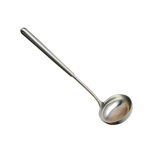 

1 pc pot scoop stainless steel kitchen long handle thick cookware serving spoon soup spoons for restaurant home