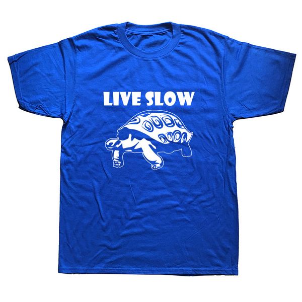 

live slow turtle love animal funny t shirts men summer cotton harajuku short sleeve o neck streetwear black t-shirt