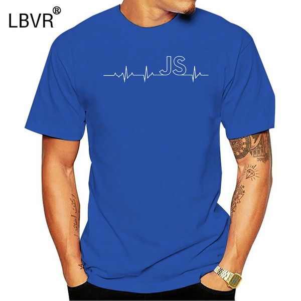 

js javascript heartbeat programmers tshirt coder computer javascript pure cotton designers fashion mens t shirt print