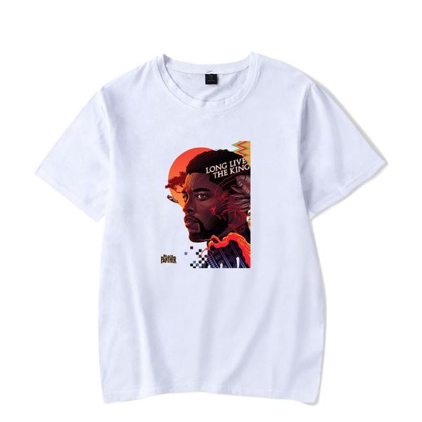 

chadwick boseman t shirt tee summer 2020 new fashion high street classic simple style chadwick boseman short sleeve print, White;black