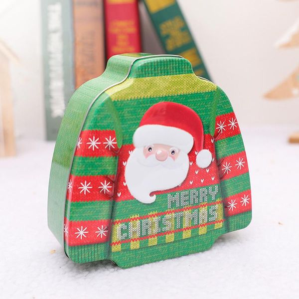 

creative christmas tinplate sweater shaped candy box mini biscuit storage box kids gift new year christmas decoration