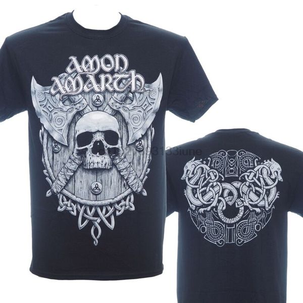 

амон amarth - серый череп - лицензия футболки - новый s m l xl