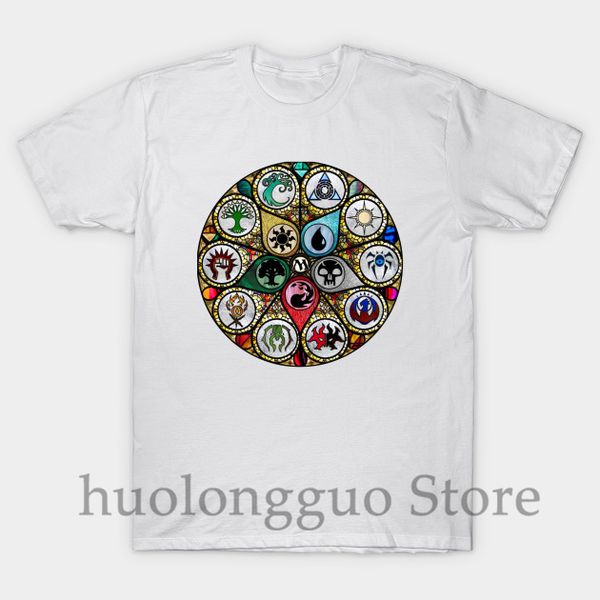 

funny printed men t shirt o-neck tshirts mtg stained glass women cotton t-shirt