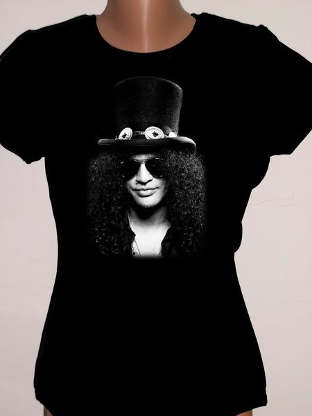 

ladiea т-shirtlady fitslashguns и rosesnew100% cottonblacksfolshort