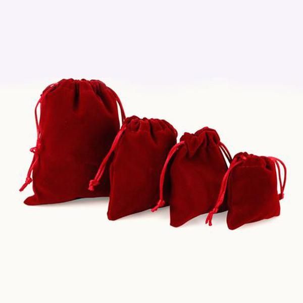 

velvet jewelry gift bags 7x9cm 10x12cm 12x16cm cloth pouch present package for necklace bracelet earring packings bags - 0107pack