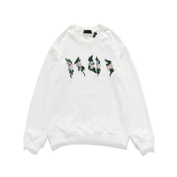 

мужчины свитера мода письмо вышивка цветок пуловер mens горячего сбывания вскользь сплошной цвет осень зима мужчины свитера с капюшоном мода, Black