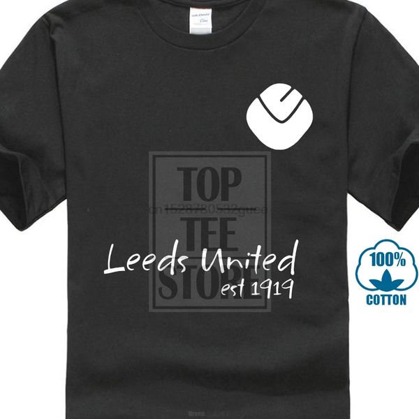 

fashion cool men t shirt women funny tshirt leeds united est1919 white customized printed t shirt